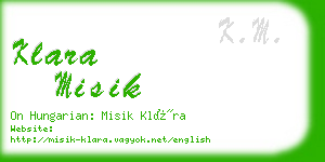 klara misik business card